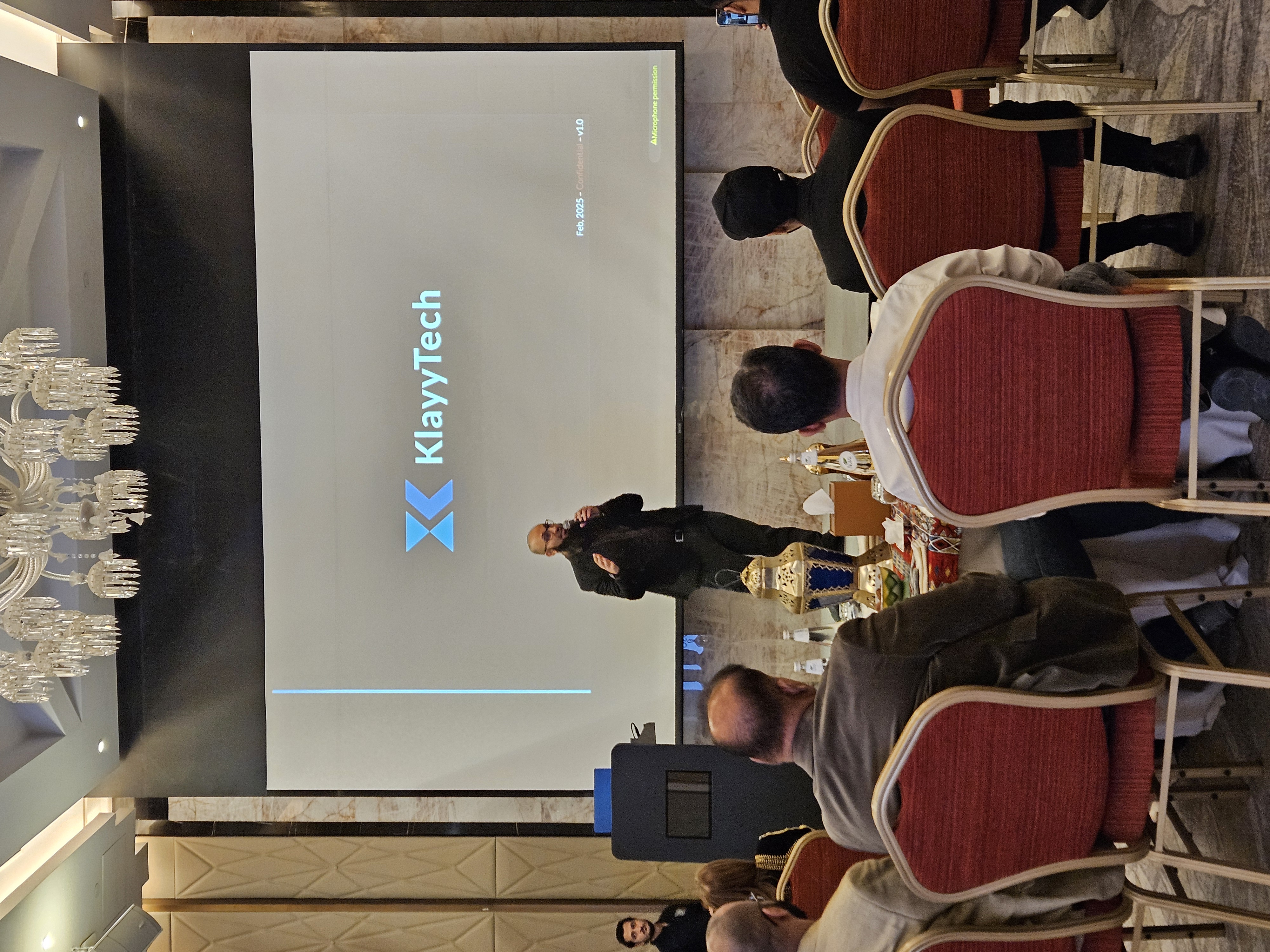 KlayyTech presentation on stage